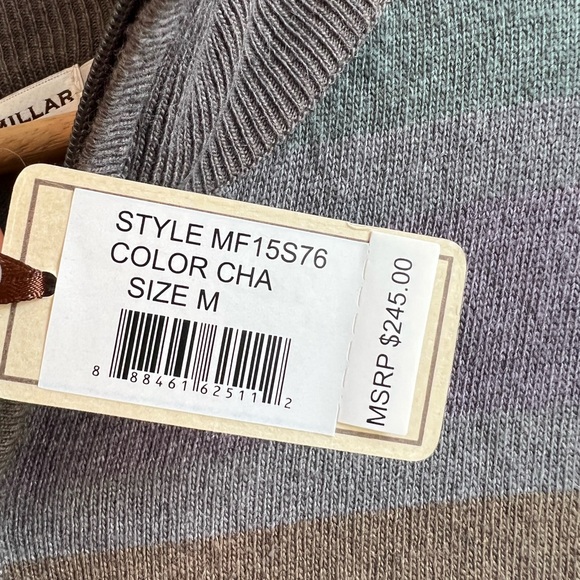 NWT PETER MILLAR Stripe Pullover Sweater size Medium Wool Cashmere Blend $245 - Picture 7 of 8